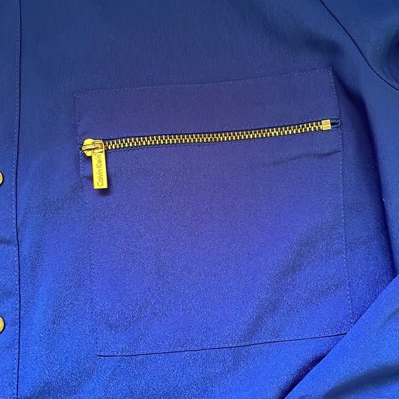 Calvin Klein Royal Blue Blouse - Picture 3 of 7